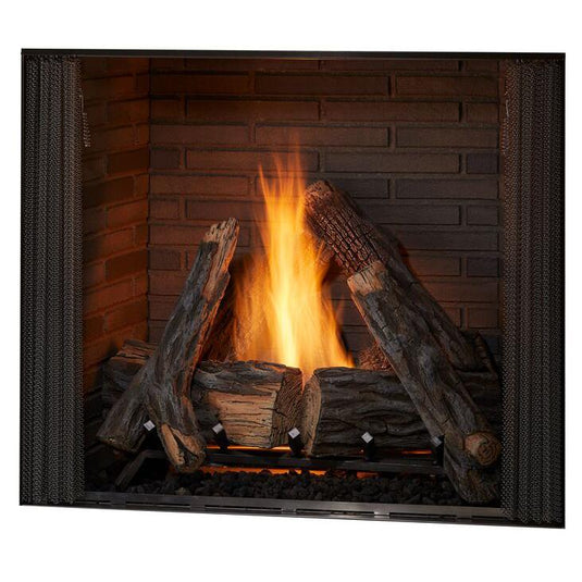 Majestic Courtyard 42 inch Traditional Outdoor Vent-Free Natural Gas Fireplace with Traditional Stacked Concrete Refractory and IntelliFire Ignition System