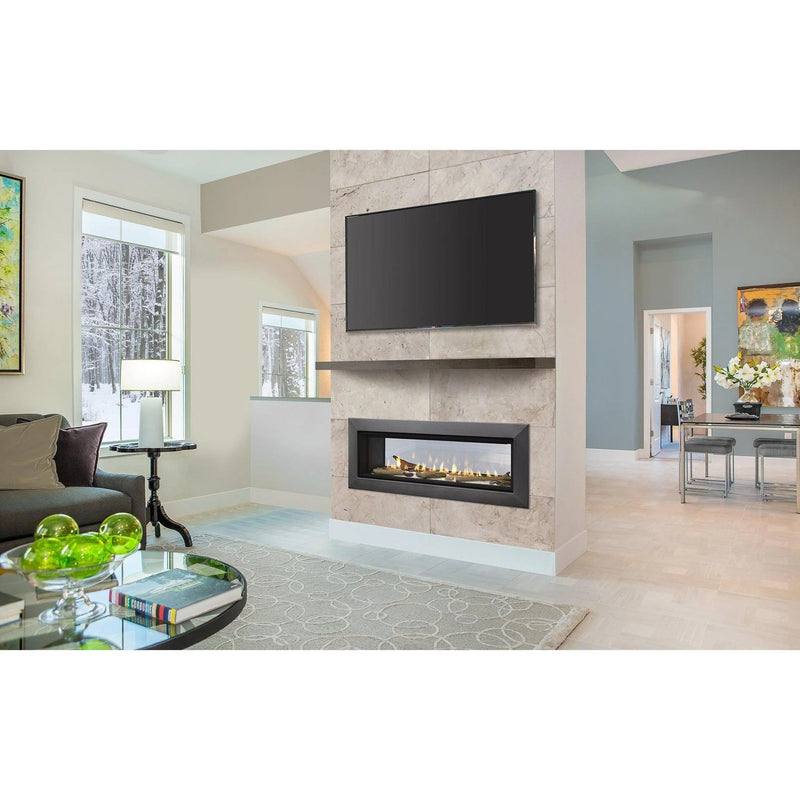 Load image into Gallery viewer, Majestic Echelon II 36 inch see through linear contemporary direct vent natural gas fireplace with IntelliFire Touch ignition system
