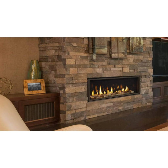 Majestic Echelon II 48 inch linear contemporary direct vent natural gas fireplace with IntelliFire Touch ignition system