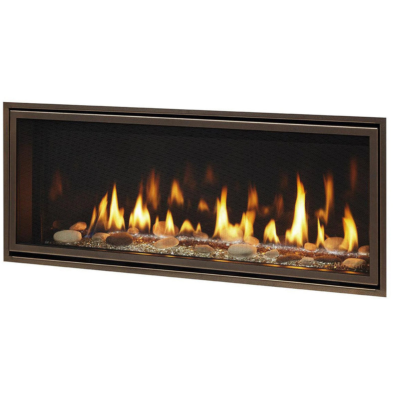 Load image into Gallery viewer, Majestic Echelon II 48 inch linear contemporary direct vent natural gas fireplace with IntelliFire Touch ignition system
