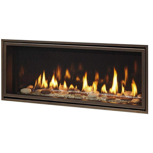 Majestic Echelon II 48-inch see-through linear contemporary direct vent natural gas fireplace with IntelliFire Touch ignition system