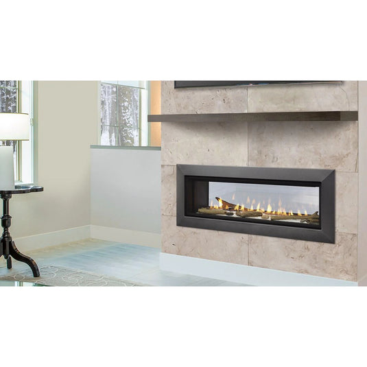 Majestic Echelon II 48-inch see-through linear contemporary direct vent natural gas fireplace with IntelliFire Touch ignition system