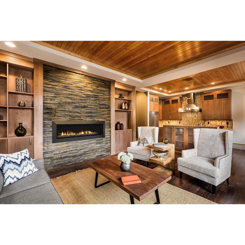 Load image into Gallery viewer, Majestic Echelon II 60-inch linear contemporary direct vent natural gas fireplace with IntelliFire Touch ignition system
