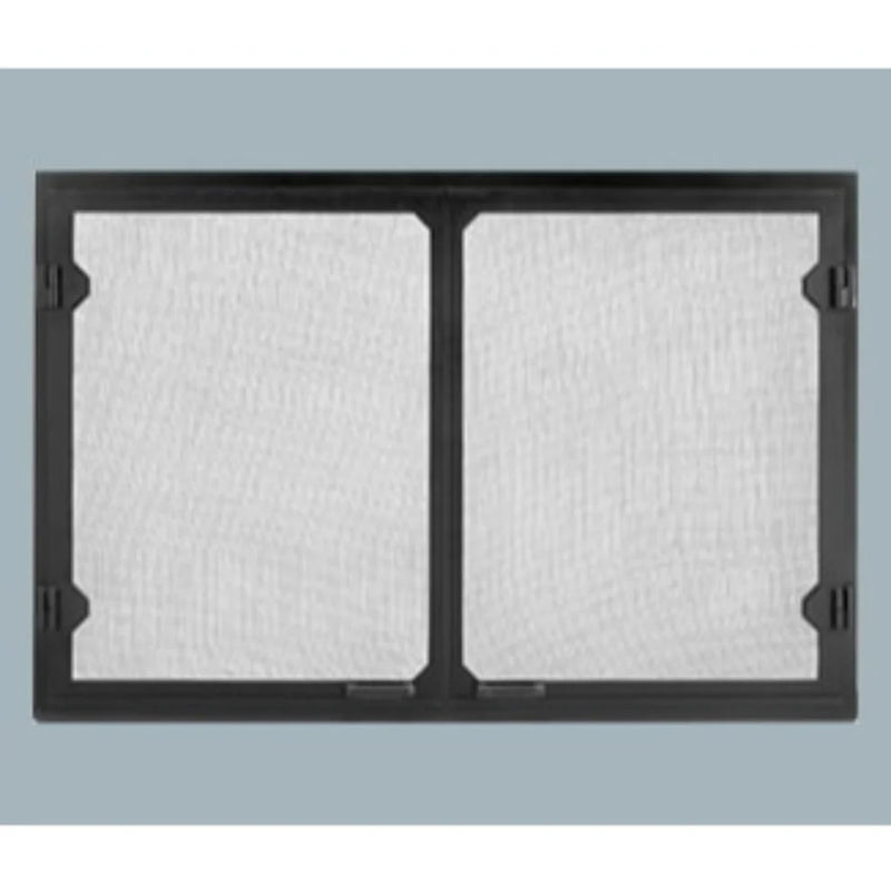 Load image into Gallery viewer, Majestic Grand Vista black cabinet style mesh doors for Biltmore 36 inch wood burning fireplace
