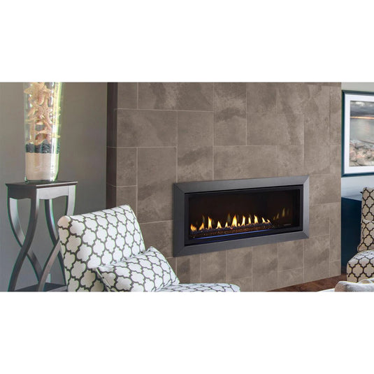 Majestic Jade 42-inch linear contemporary direct vent natural gas fireplace with IntelliFire Touch ignition system