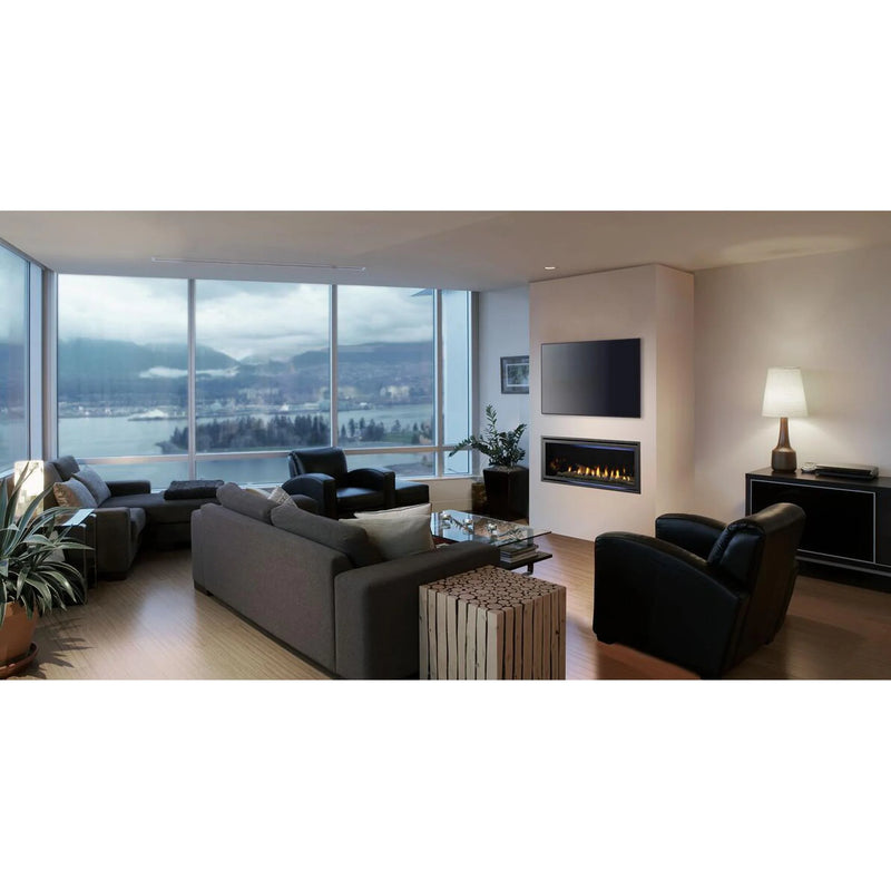 Load image into Gallery viewer, Majestic Jade 42-inch linear contemporary direct vent natural gas fireplace with IntelliFire Touch ignition system
