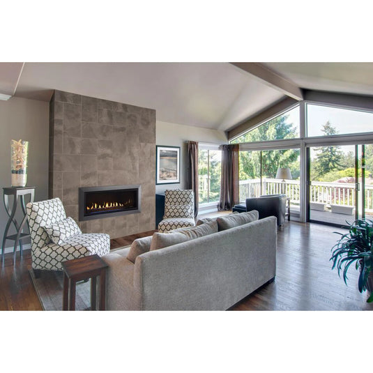 Majestic Jade 42-inch linear contemporary direct vent natural gas fireplace with IntelliFire Touch ignition system