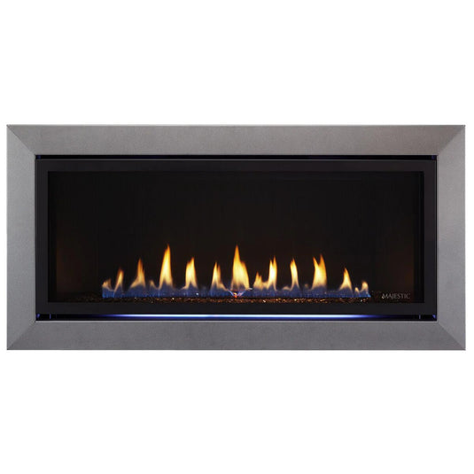 Majestic Jade 42-inch linear contemporary direct vent natural gas fireplace with IntelliFire Touch ignition system