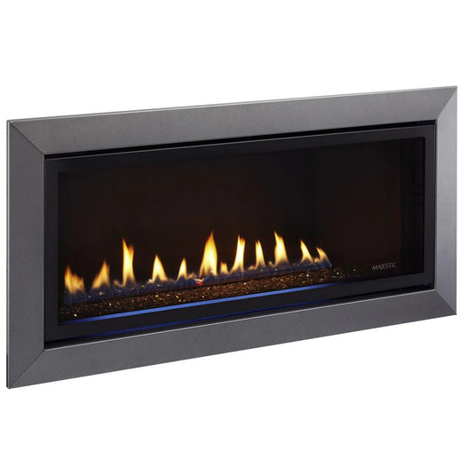 Majestic Jade 42-inch linear contemporary direct vent natural gas fireplace with IntelliFire Touch ignition system