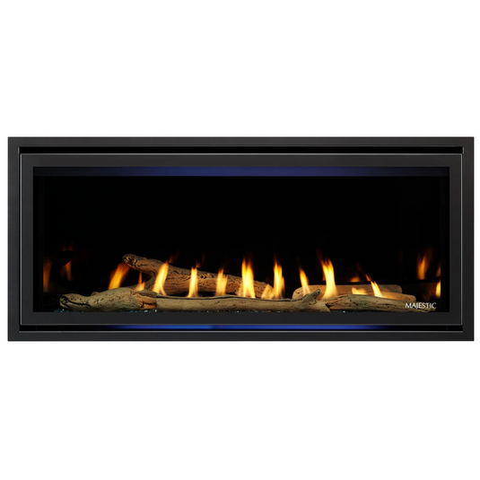 Majestic Jade 42-inch linear contemporary direct vent natural gas fireplace with IntelliFire Touch ignition system