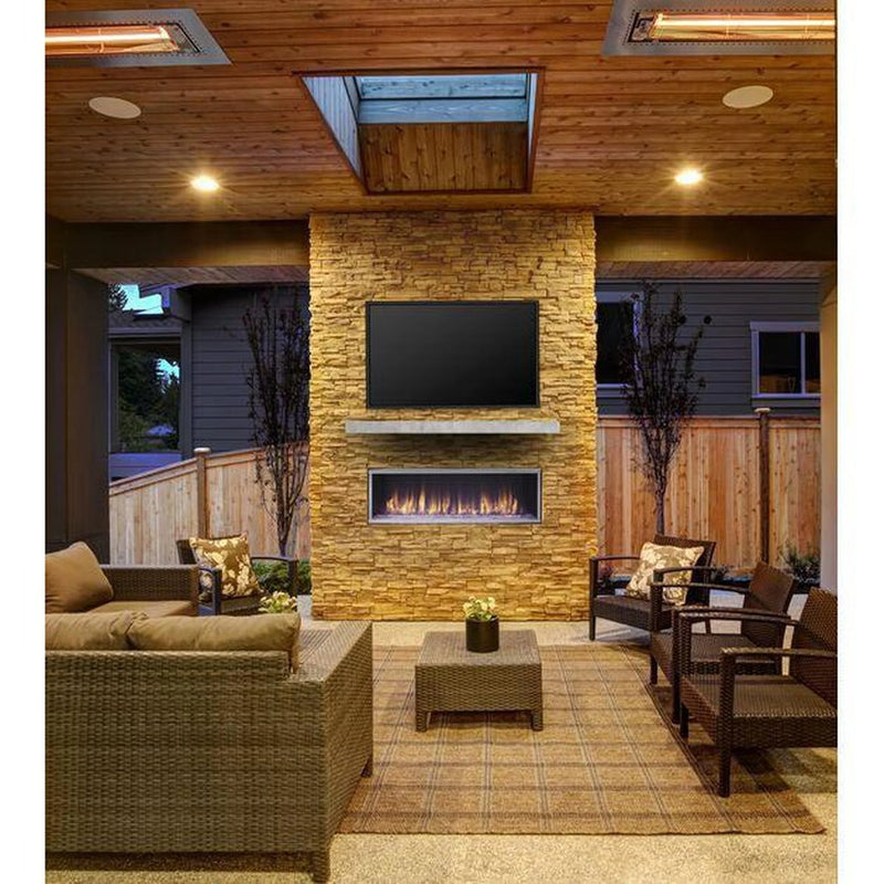 Load image into Gallery viewer, Majestic Lanai 48 inch Linear Contemporary Outdoor Vent-Free Natural Gas Fireplace with IntelliFire Ignition System
