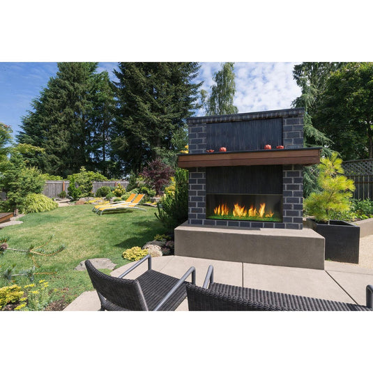 Majestic Lanai 48 inch Linear Contemporary Outdoor Vent-Free Natural Gas Fireplace with IntelliFire Ignition System