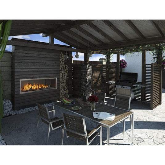 Majestic Lanai 48 inch Linear Contemporary Outdoor Vent-Free Natural Gas Fireplace with IntelliFire Ignition System