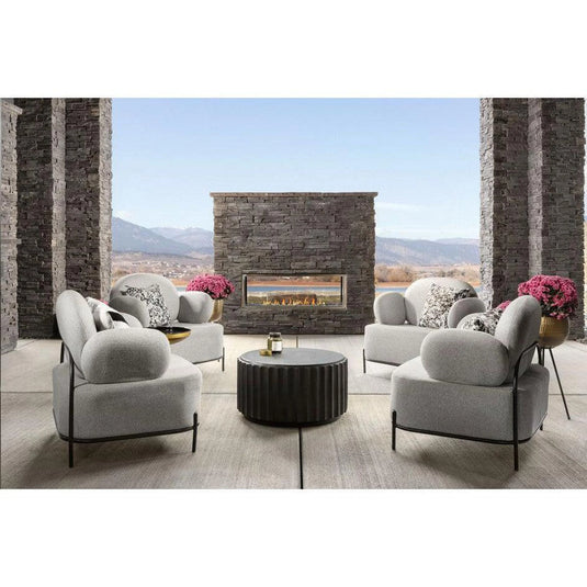 Majestic Lanai See-Through 48 inch linear contemporary outdoor vent-free natural gas fireplace with IntelliFire ignition system and double-sided flame view