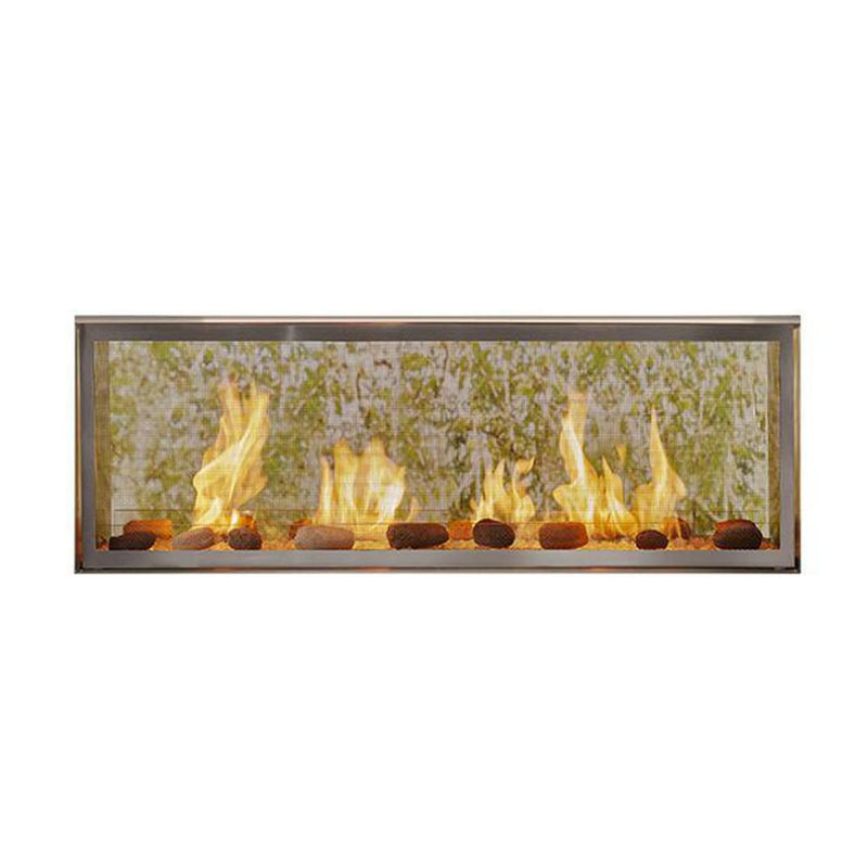 Load image into Gallery viewer, Majestic Lanai See-Through 48 inch linear contemporary outdoor vent-free natural gas fireplace with IntelliFire ignition system and double-sided flame view
