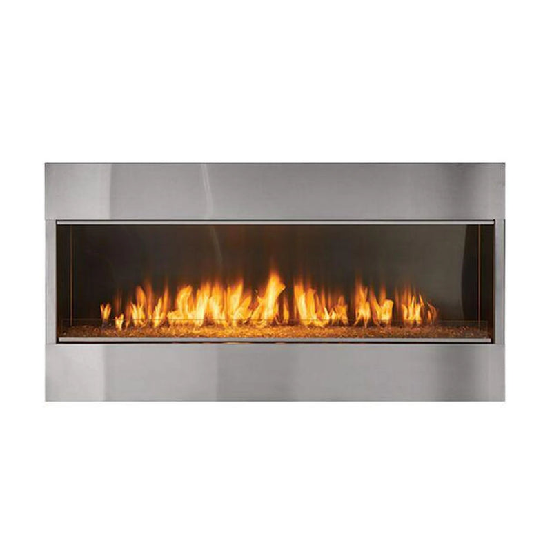 Load image into Gallery viewer, Majestic Lanai 60 inch linear contemporary outdoor vent-free natural gas fireplace with IntelliFire ignition system and LED illuminated glass media
