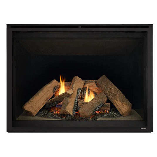 Majestic Meridian Platinum 42 inch traditional top and rear direct vent natural gas fireplace with IntelliFire Touch ignition system