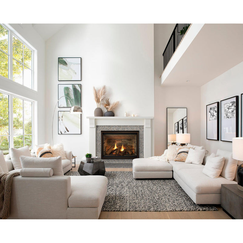 Load image into Gallery viewer, Majestic Meridian Platinum 42 inch traditional top and rear direct vent propane gas fireplace with IntelliFire Touch ignition system
