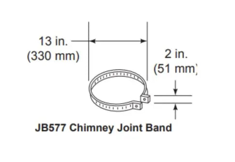 Majestic SL1100 pack of 3 chimney joint bands for 11-inch inner diameter SL1100 chimney system