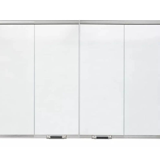 Majestic stainless steel bi-fold doors for Cottagewood 36 inch outdoor wood burning fireplace