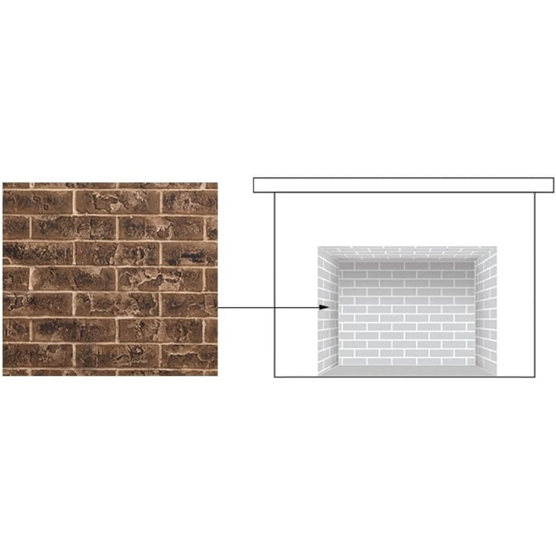 Load image into Gallery viewer, Majestic Tavern Brown brick interior panels for Marquis II see-through 42-inch direct vent gas fireplace

