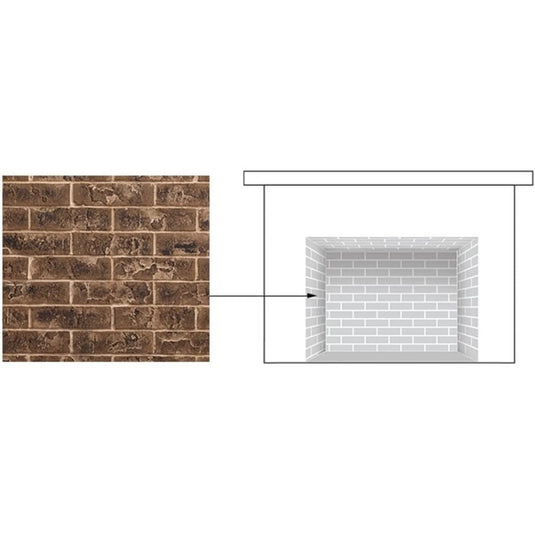 Majestic Tavern Brown brick interior panels for Quartz Platinum 36-inch direct vent gas fireplace