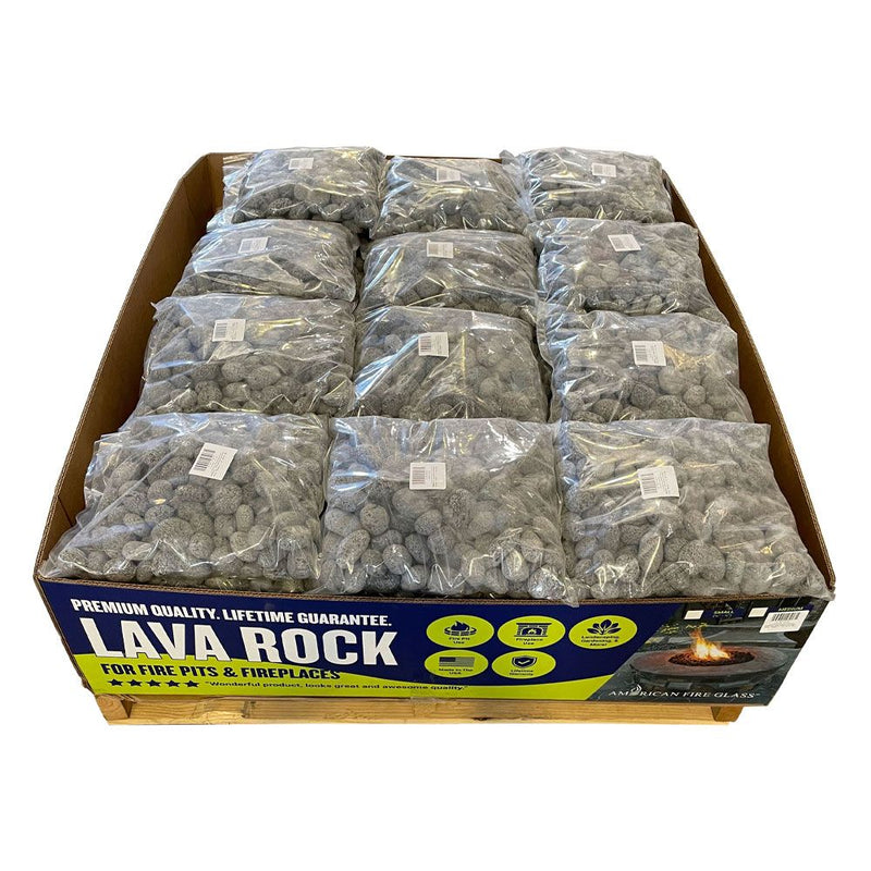 Load image into Gallery viewer, Medium Gray Lava Stone Pallet (1&quot; - 2&quot;) | 60 x 20-lbs Bags
