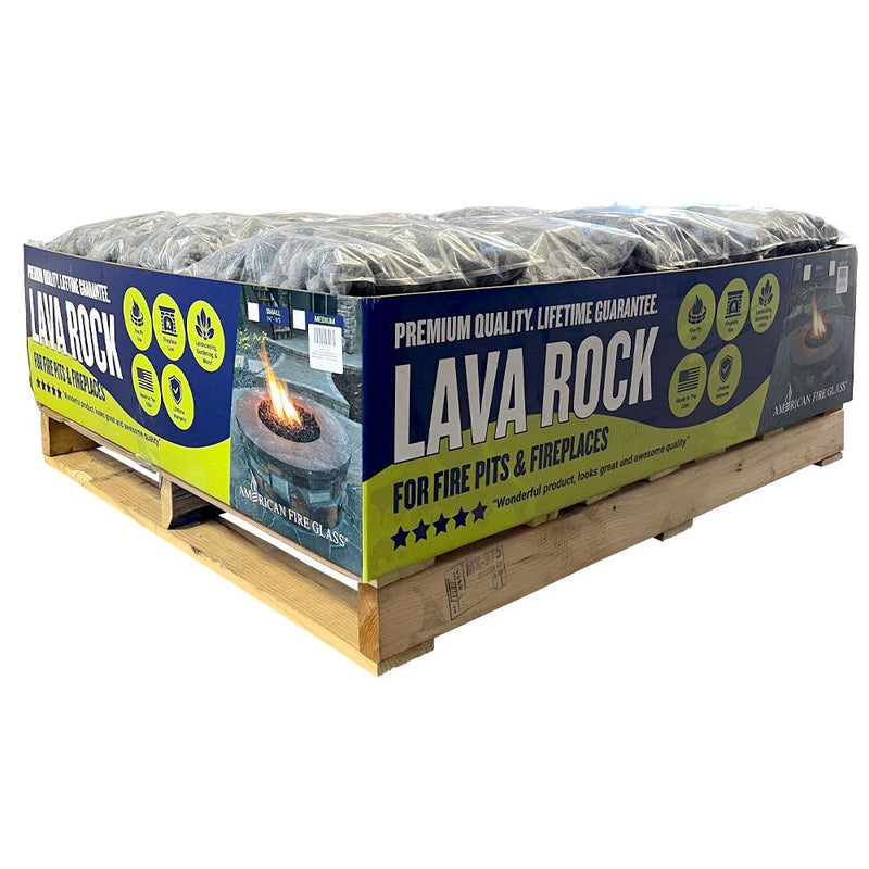 Load image into Gallery viewer, Medium Gray Lava Stone Pallet (1&quot; - 2&quot;) | 60 x 20-lbs Bags
