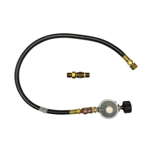 19" Round Oil Rubbed Bronze Drop-In Pan with Match Light Kit (12" Fire Pit Ring) - Propane Bundle