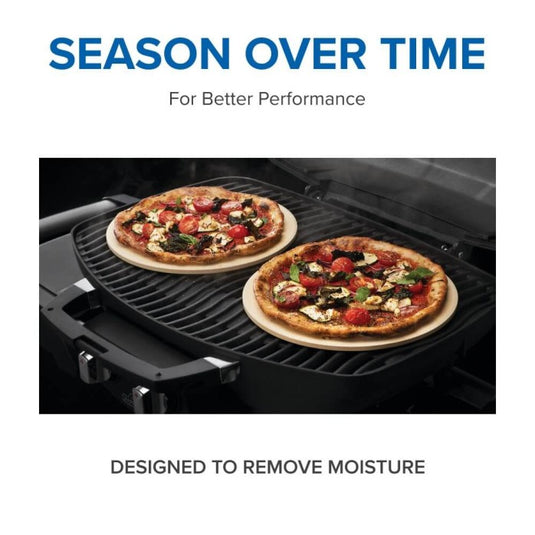 Napoleon 10-Inch Personal Pizza and Baking Stone Set – Two round stones for crispy homemade pizzas on grill or oven