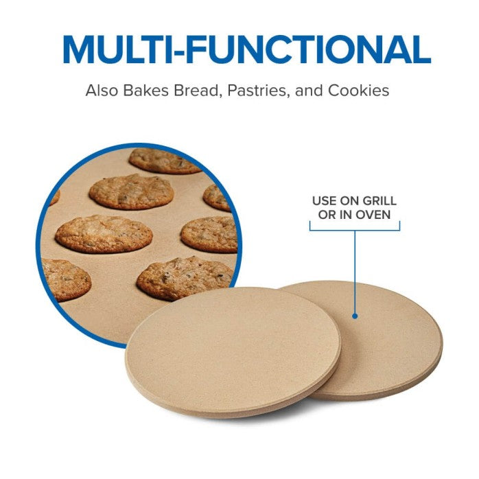 Load image into Gallery viewer, Napoleon 10-Inch Personal Pizza and Baking Stone Set – Two round stones for crispy homemade pizzas on grill or oven
