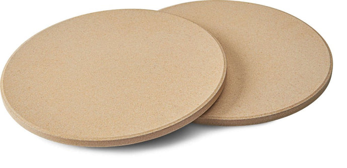 Napoleon 10-Inch Personal Pizza and Baking Stone Set – Two round stones for crispy homemade pizzas on grill or oven
