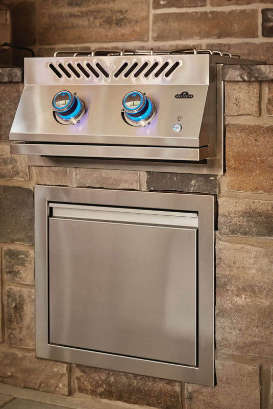 Napoleon 18x16 Inch Single Access Drawer in Stainless Steel for Outdoor Kitchens