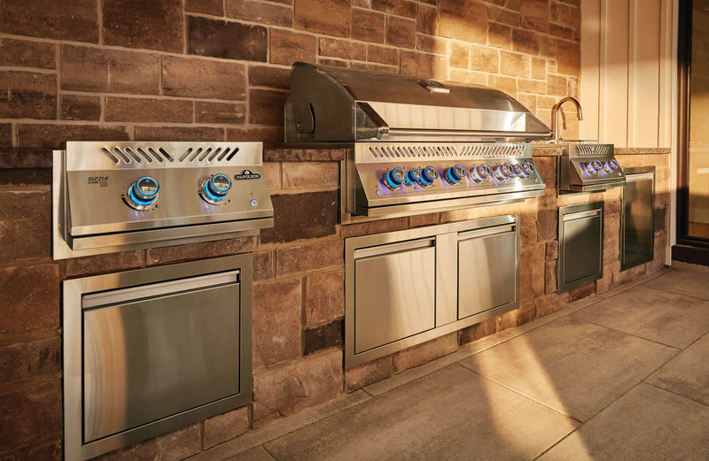 Load image into Gallery viewer, Napoleon 18x16 Inch Single Access Drawer in Stainless Steel for Outdoor Kitchens
