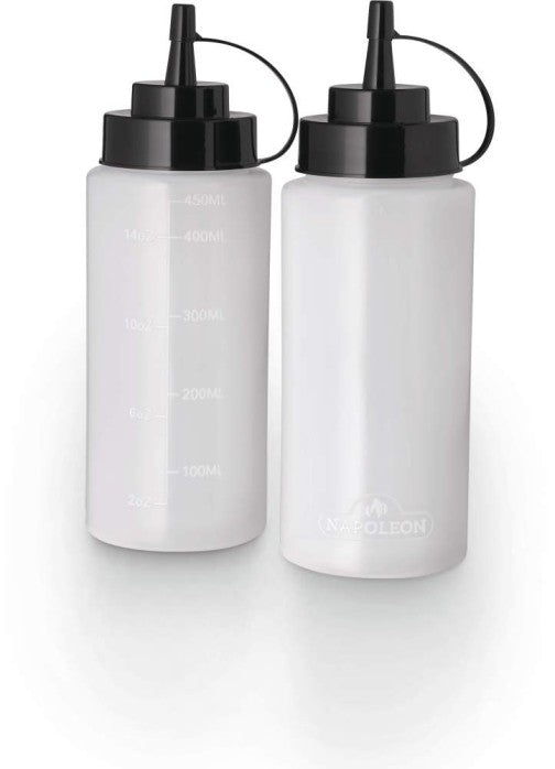 Napoleon 2 Piece 16 oz. Squeeze Bottle Set for Plancha and Griddle Cooking with Oil and Water Bottles