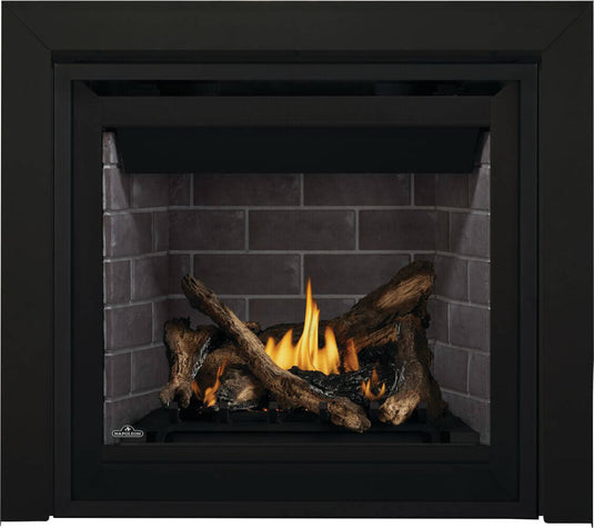 Napoleon 36-inch Altitude direct vent propane fireplace with electronic ignition and customizable design
