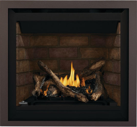Napoleon 36-inch Altitude direct vent propane fireplace with electronic ignition and customizable design

