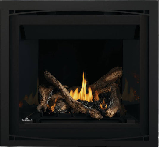 Napoleon 36-inch Altitude direct vent propane fireplace with electronic ignition and customizable design

