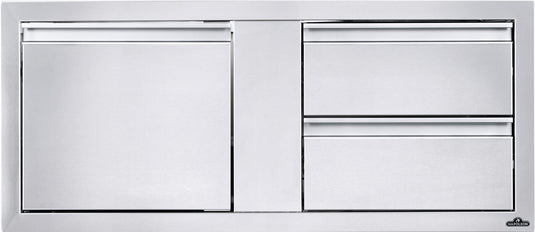Napoleon 42 x 16 Inch Triple Drawer and Door Combo for Outdoor Kitchens