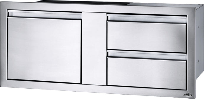 Napoleon 42 x 16 Inch Triple Drawer and Door Combo for Outdoor Kitchens