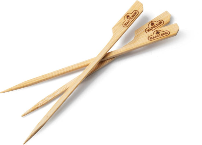 Napoleon 6-Inch Bamboo Skewers – 48-Pack of Durable, Eco-Friendly Skewers for Appetizers and Mini Kebabs