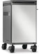 Load image into Gallery viewer, Angled view of Napoleon 68003 Prestige right stainless steel storage cabinet with side ventilation and locking casters
