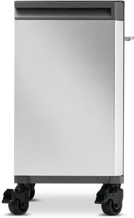 Napoleon 68003 Prestige stainless steel right storage cabinet with concealed upper drawer and locking caster wheels