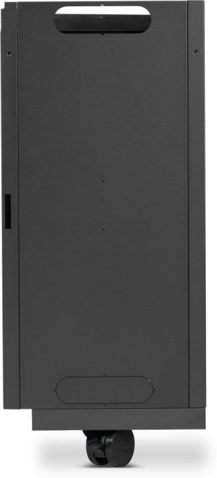 Rear view of Napoleon 68006 Rogue PRO-S matte black storage cabinet showing back panel and caster wheels