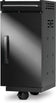 Load image into Gallery viewer, Angled view of Napoleon 68006 matte black storage cabinet showing side ventilation, drawer and cabinet door
