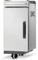 Load image into Gallery viewer, Angled view of Napoleon 68008 Rogue PRO stainless steel storage cabinet with right-side ventilation and caster wheels
