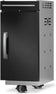 Load image into Gallery viewer, Napoleon 68009 Rogue PRO black storage cart shown at an angle with side ventilation, black cabinet door and silver handles
