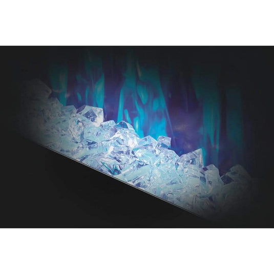 Napoleon Allure Vertical 32-inch wall-hanging electric fireplace with multi-color LED flames and crystal ember bed