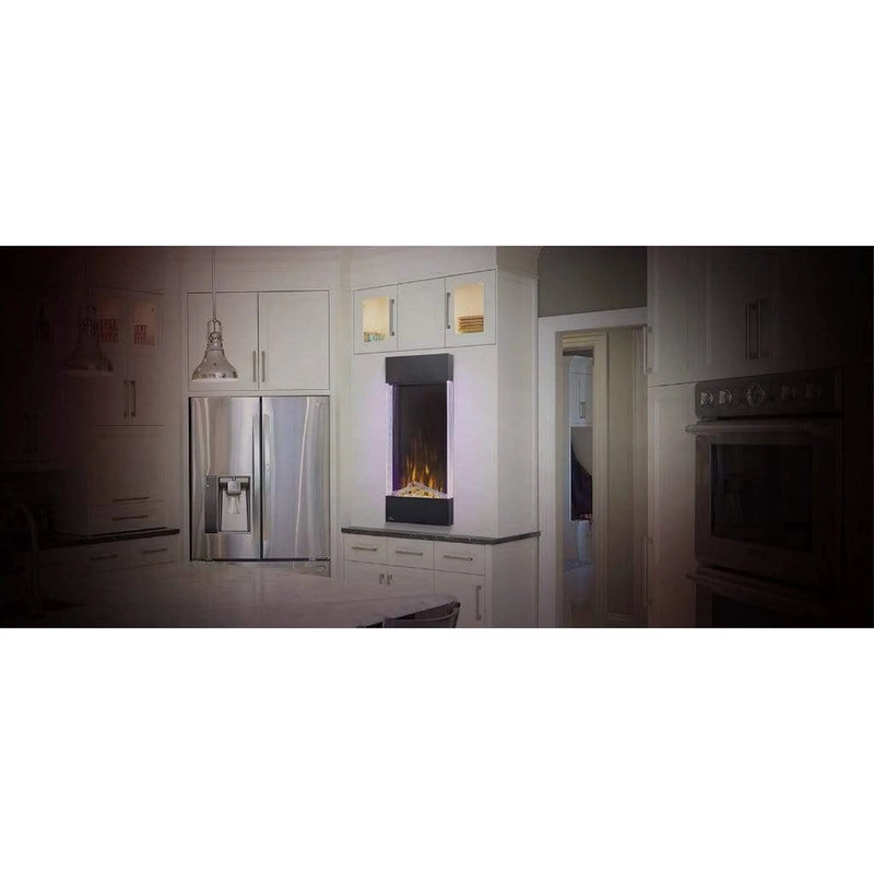 Load image into Gallery viewer, Napoleon Allure Vertical 32-inch wall-hanging electric fireplace with multi-color LED flames and crystal ember bed
