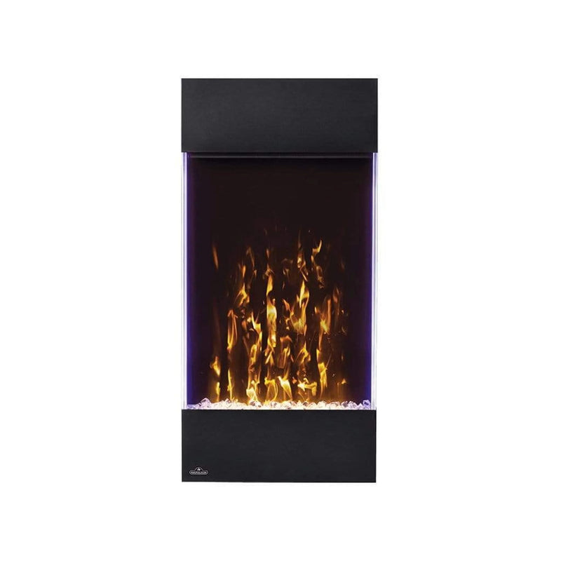 Load image into Gallery viewer, Napoleon Allure Vertical 32-inch wall-hanging electric fireplace with multi-color LED flames and crystal ember bed
